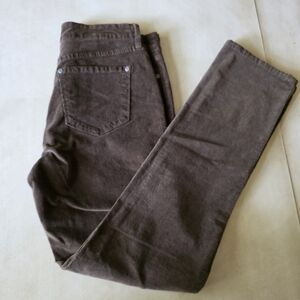 ​NYDJ Chocolate Brown Corduroy Skinny Pants Size 2 Lift Tuck Stretch Trousers